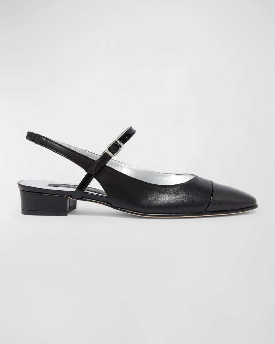 Oceano Leather Slingback Ballerina Flats